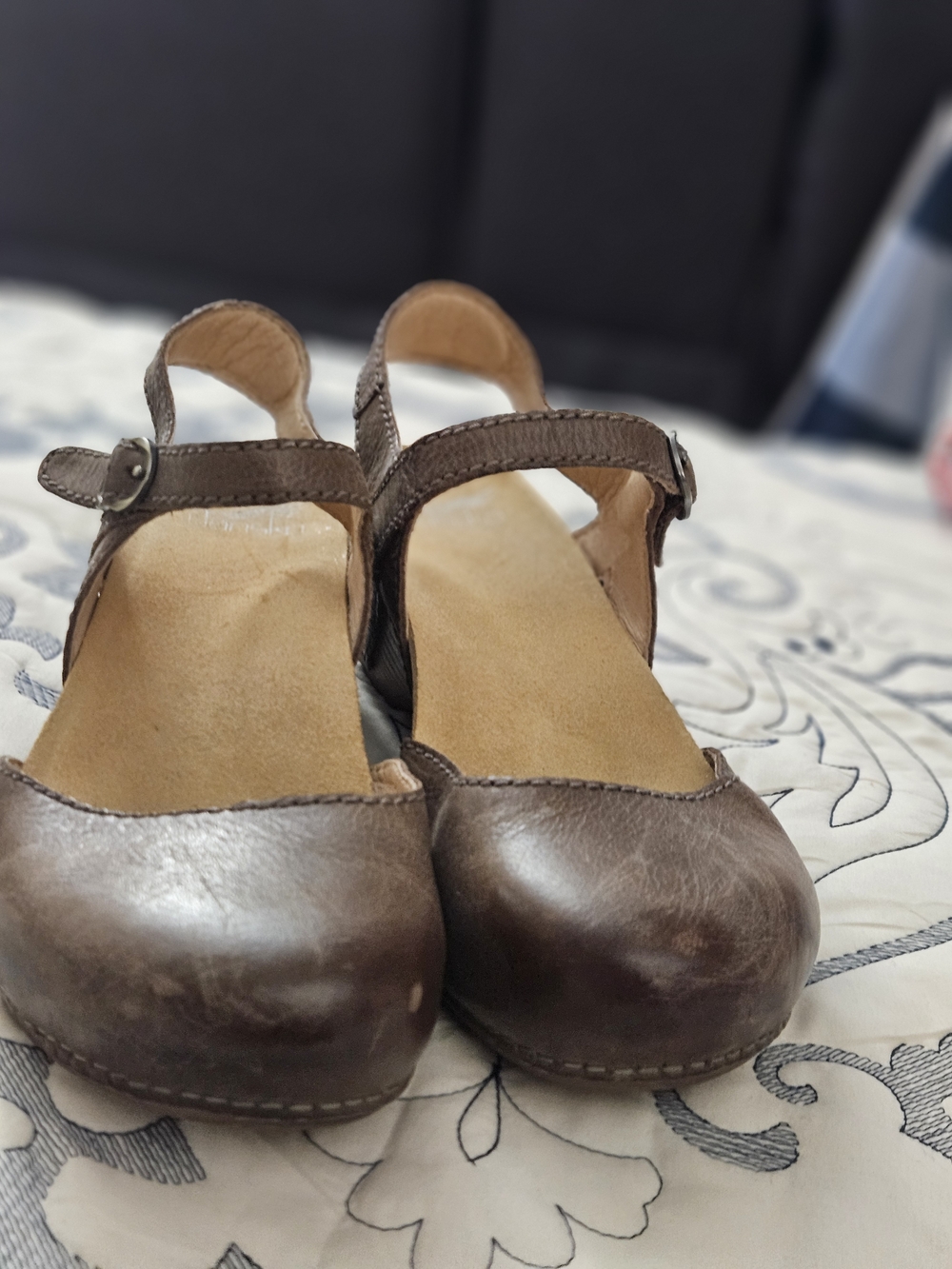 Dansko Brown Leather Mary Jane Sandals